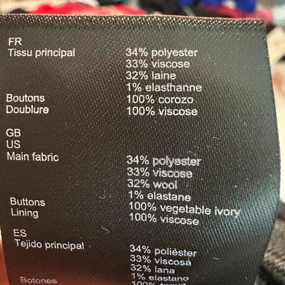 Maje Checked Bermuda Business Casual Culottes Size EU 38 Medium - Picture 5 of 13